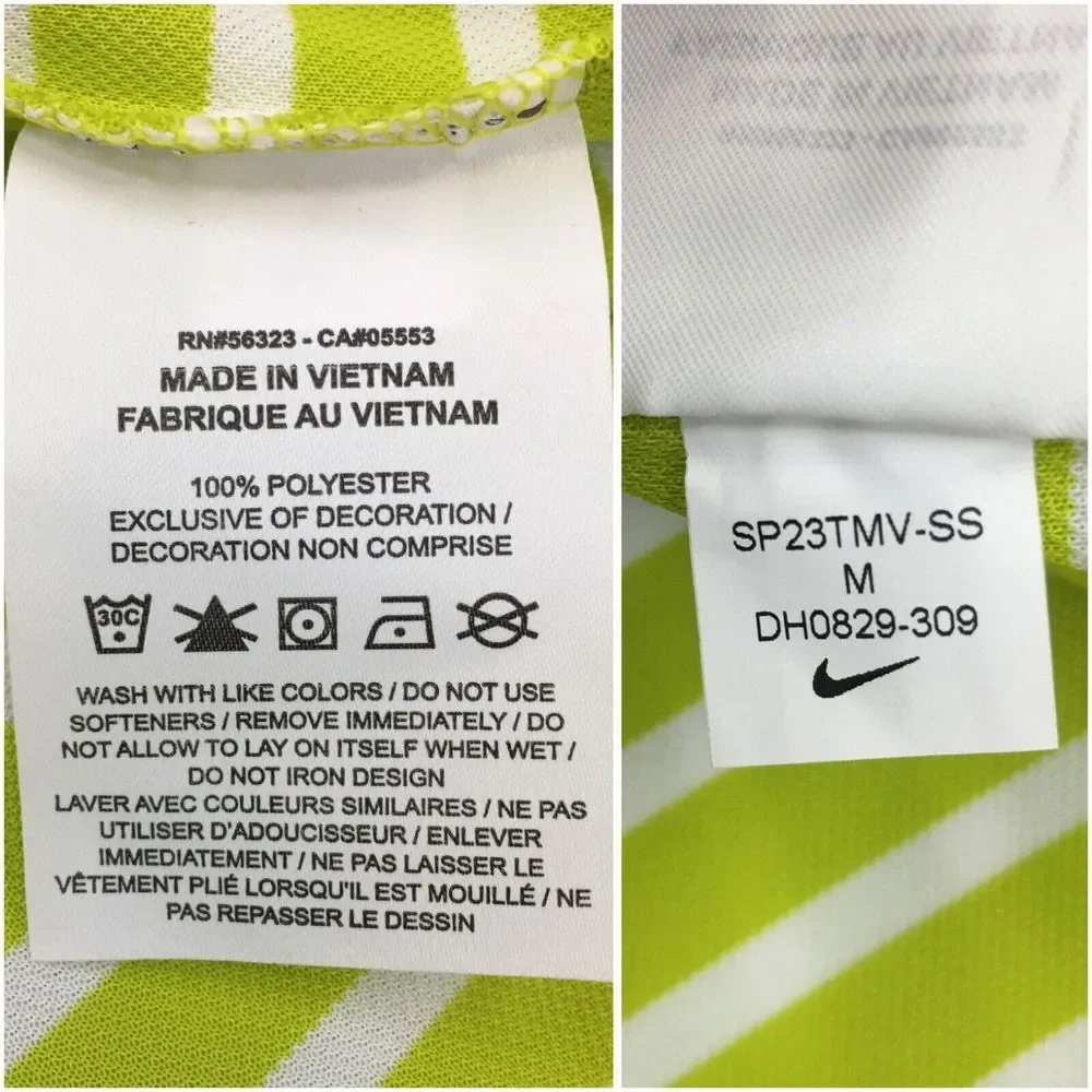 NEW! Nike Mens Dri-Fit Victory‎ Stripe Polo Shirt White-Green Stripe DH0829-309